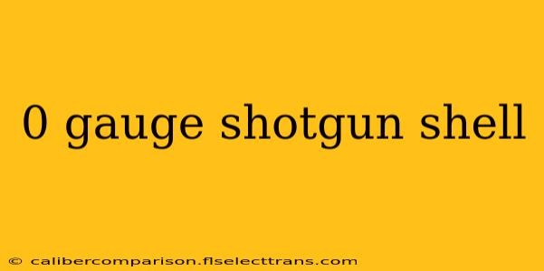 0 gauge shotgun shell