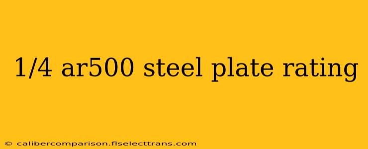 1/4 ar500 steel plate rating