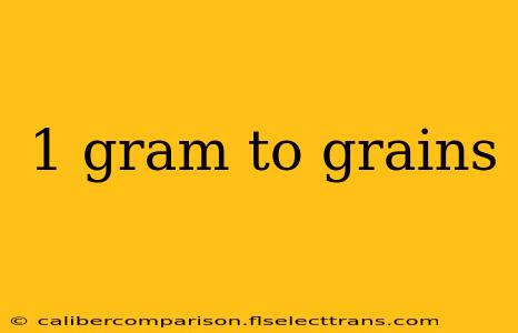 1 gram to grains