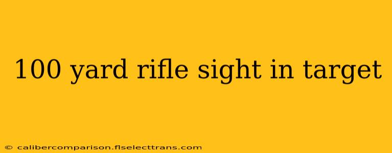 100 yard rifle sight in target