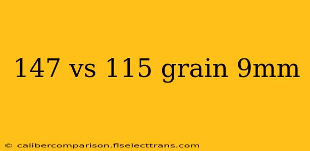 147 vs 115 grain 9mm