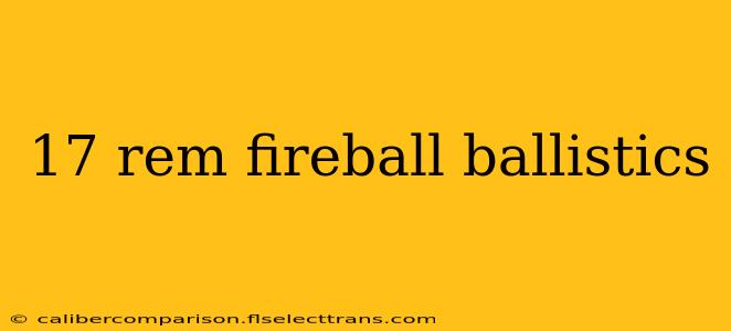 17 rem fireball ballistics