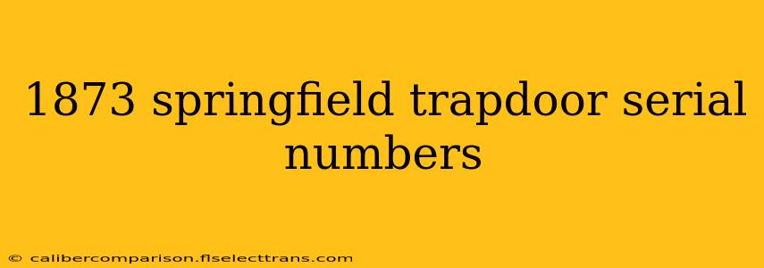 1873 springfield trapdoor serial numbers