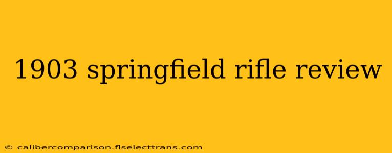 1903 springfield rifle review