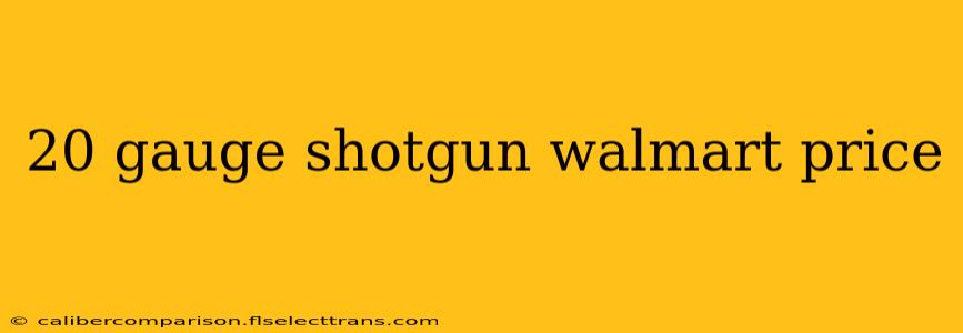 20 gauge shotgun walmart price