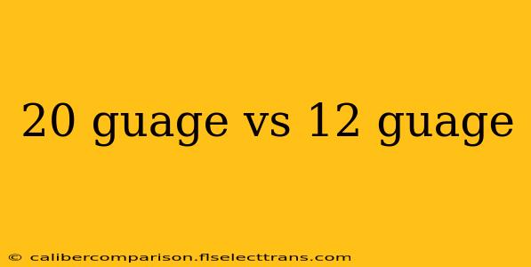 20 guage vs 12 guage