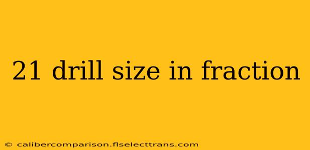 21 drill size in fraction