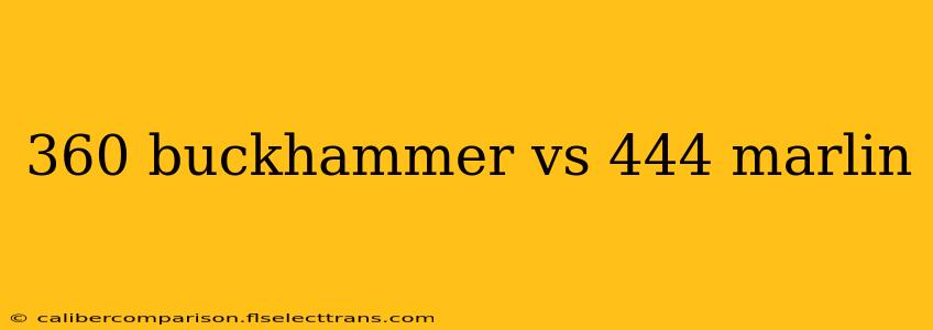 360 buckhammer vs 444 marlin