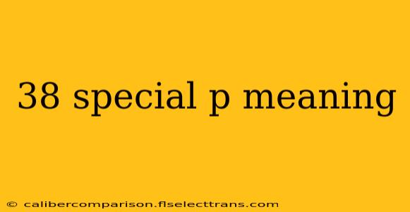 38 special p meaning