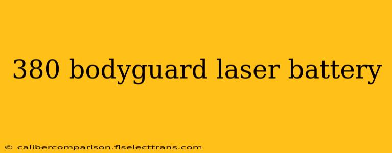 380 bodyguard laser battery