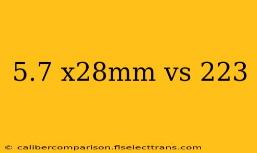 5.7 x28mm vs 223