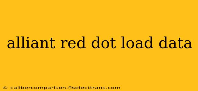 alliant red dot load data