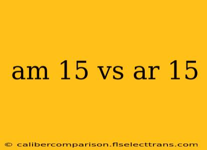 am 15 vs ar 15