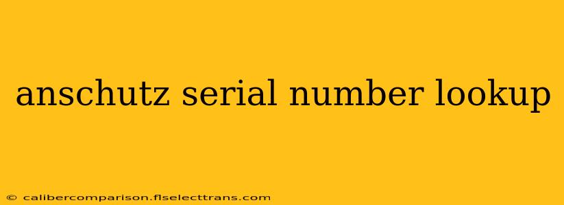 anschutz serial number lookup