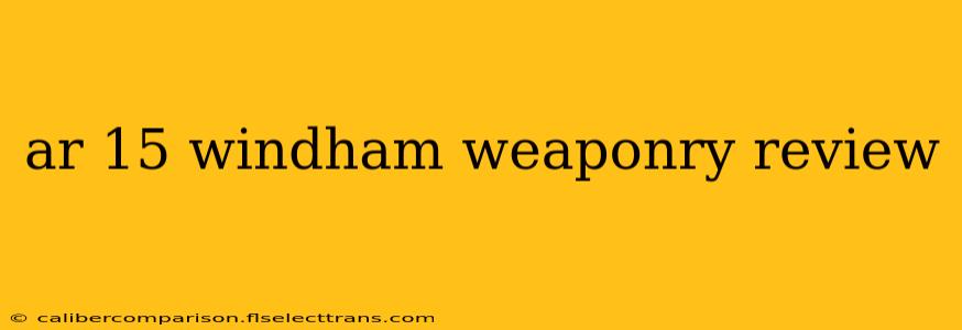 ar 15 windham weaponry review