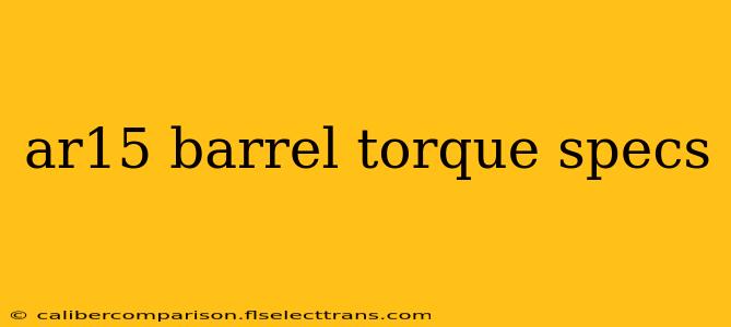 ar15 barrel torque specs