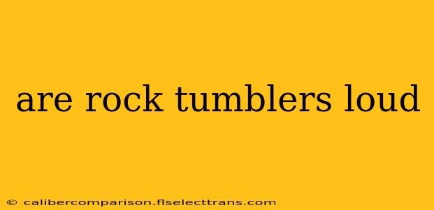 are rock tumblers loud