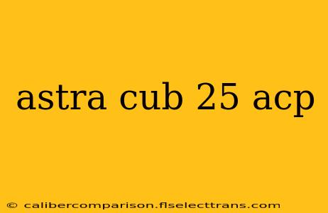 astra cub 25 acp