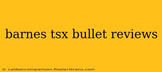 barnes tsx bullet reviews