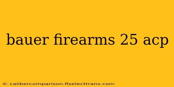 bauer firearms 25 acp