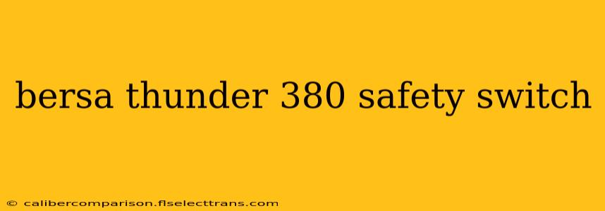 bersa thunder 380 safety switch