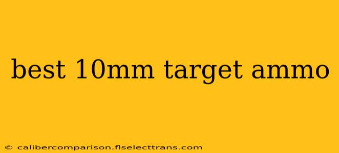 best 10mm target ammo