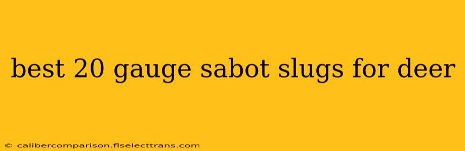 best 20 gauge sabot slugs for deer