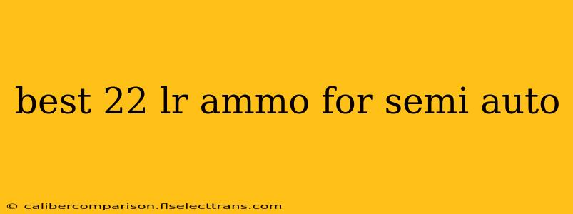 best 22 lr ammo for semi auto