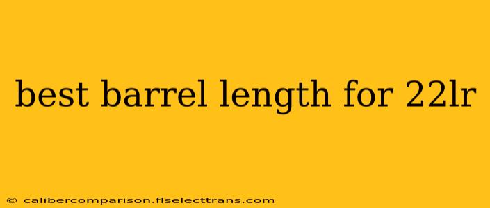 best barrel length for 22lr