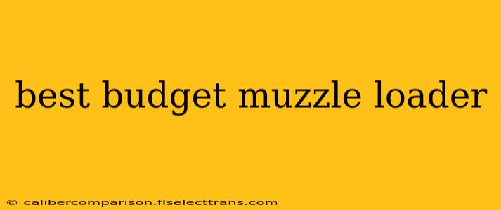 best budget muzzle loader