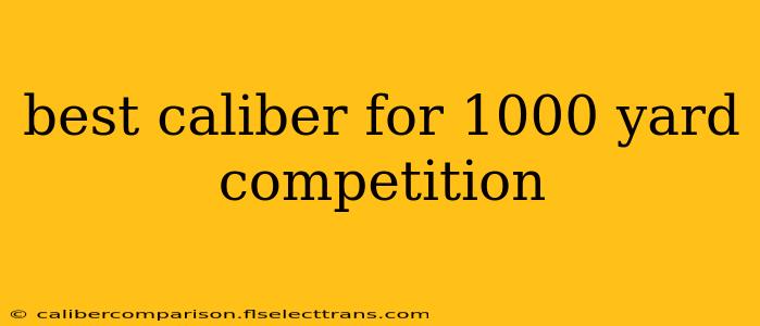 best caliber for 1000 yard competition