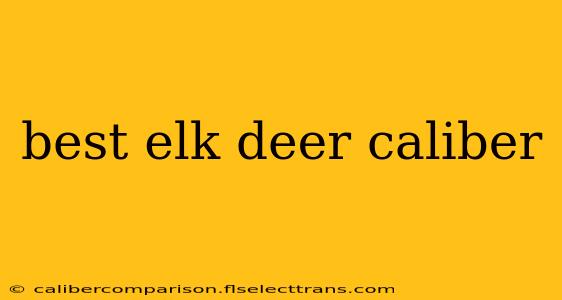 best elk deer caliber