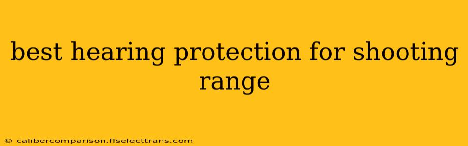 best hearing protection for shooting range