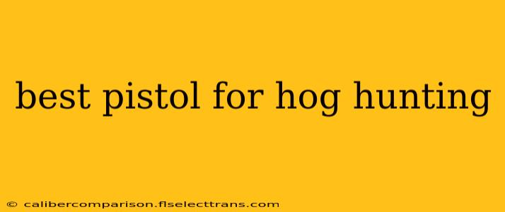 best pistol for hog hunting