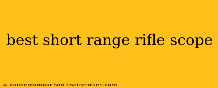 best short range rifle scope