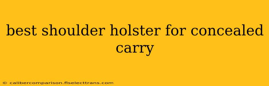 best shoulder holster for concealed carry