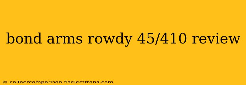 bond arms rowdy 45/410 review