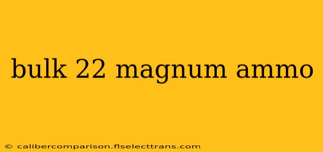 bulk 22 magnum ammo