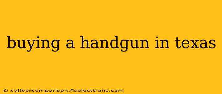 buying a handgun in texas