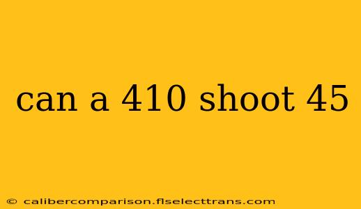 can a 410 shoot 45