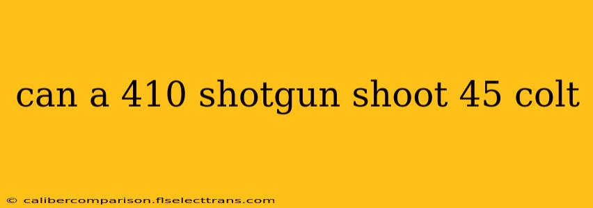 can a 410 shotgun shoot 45 colt