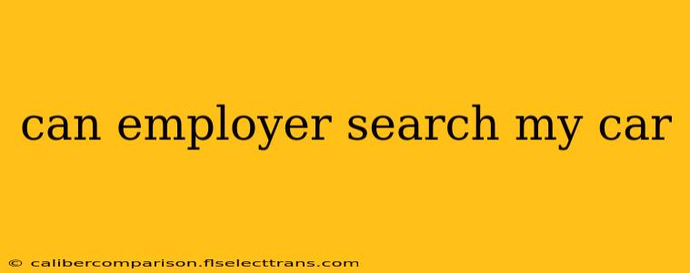 can employer search my car