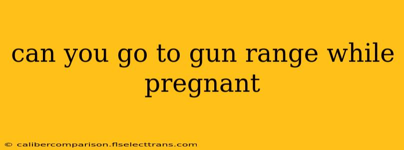 can you go to gun range while pregnant