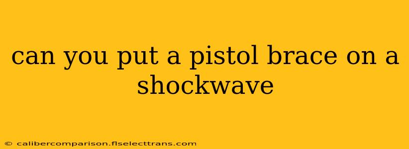 can you put a pistol brace on a shockwave