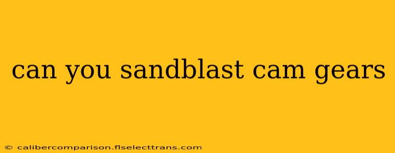 can you sandblast cam gears