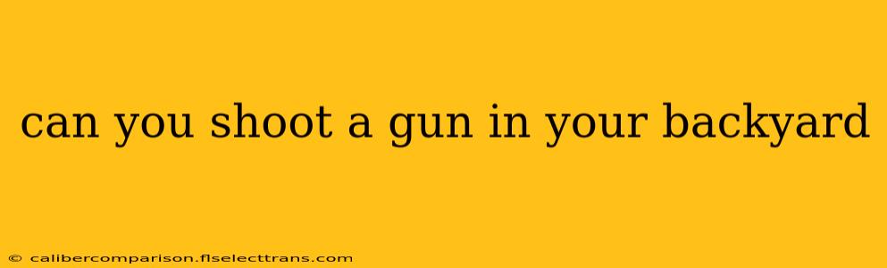 can you shoot a gun in your backyard