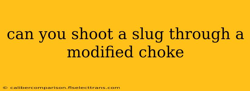 can you shoot a slug through a modified choke