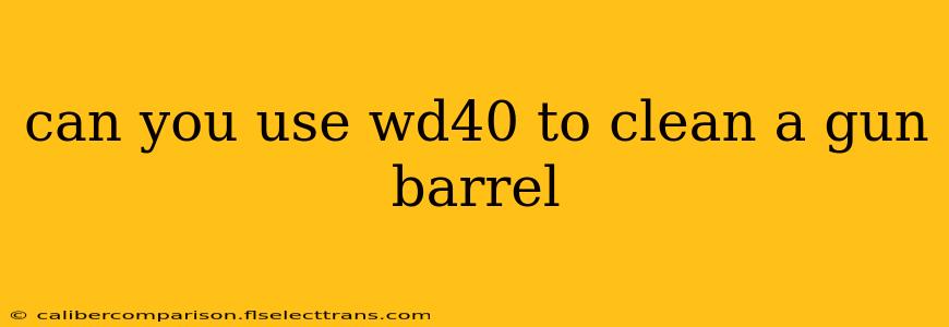 can you use wd40 to clean a gun barrel