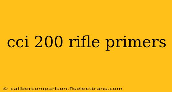 cci 200 rifle primers