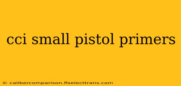 cci small pistol primers